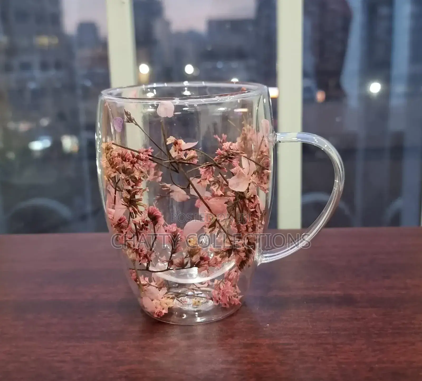 350 Ml Unbreakable Double Wall Glass Cups