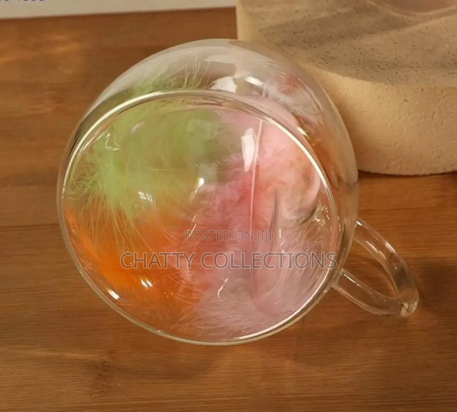 350 Ml Unbreakable Double Wall Glass Cups