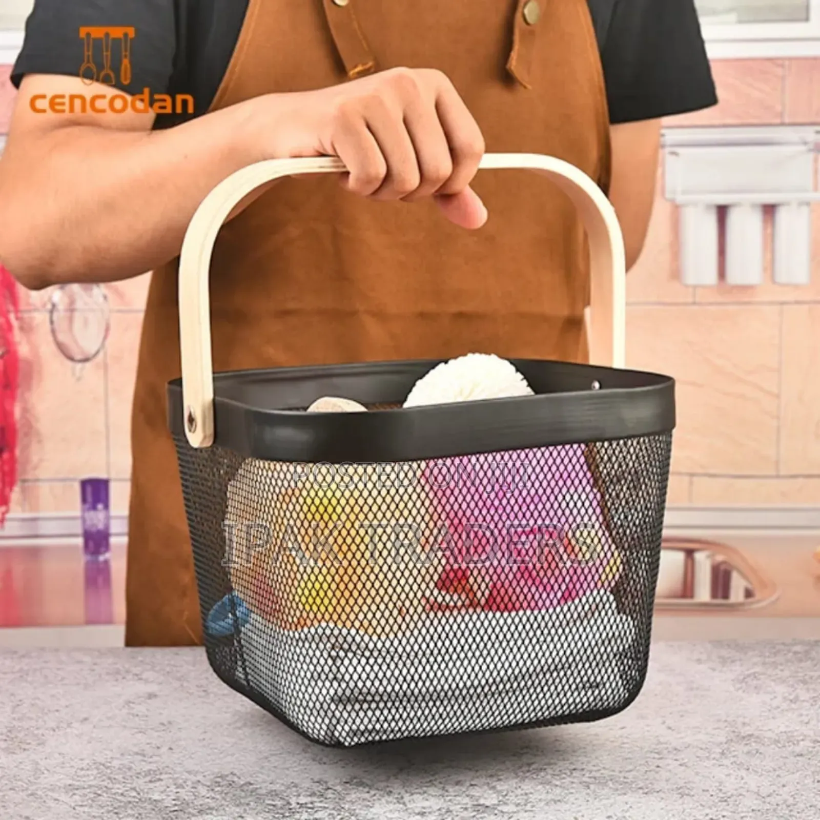 Meshed Modern Storage Basket Size 21*21*18 Cm