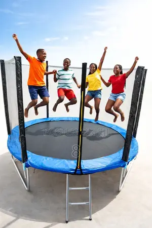 Safe 8ft Kids Trampoline With Reinforced Safety Net – Strong Build