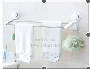 Double Self-Adhesive Towel Rack Dual Stainless Steel Rod