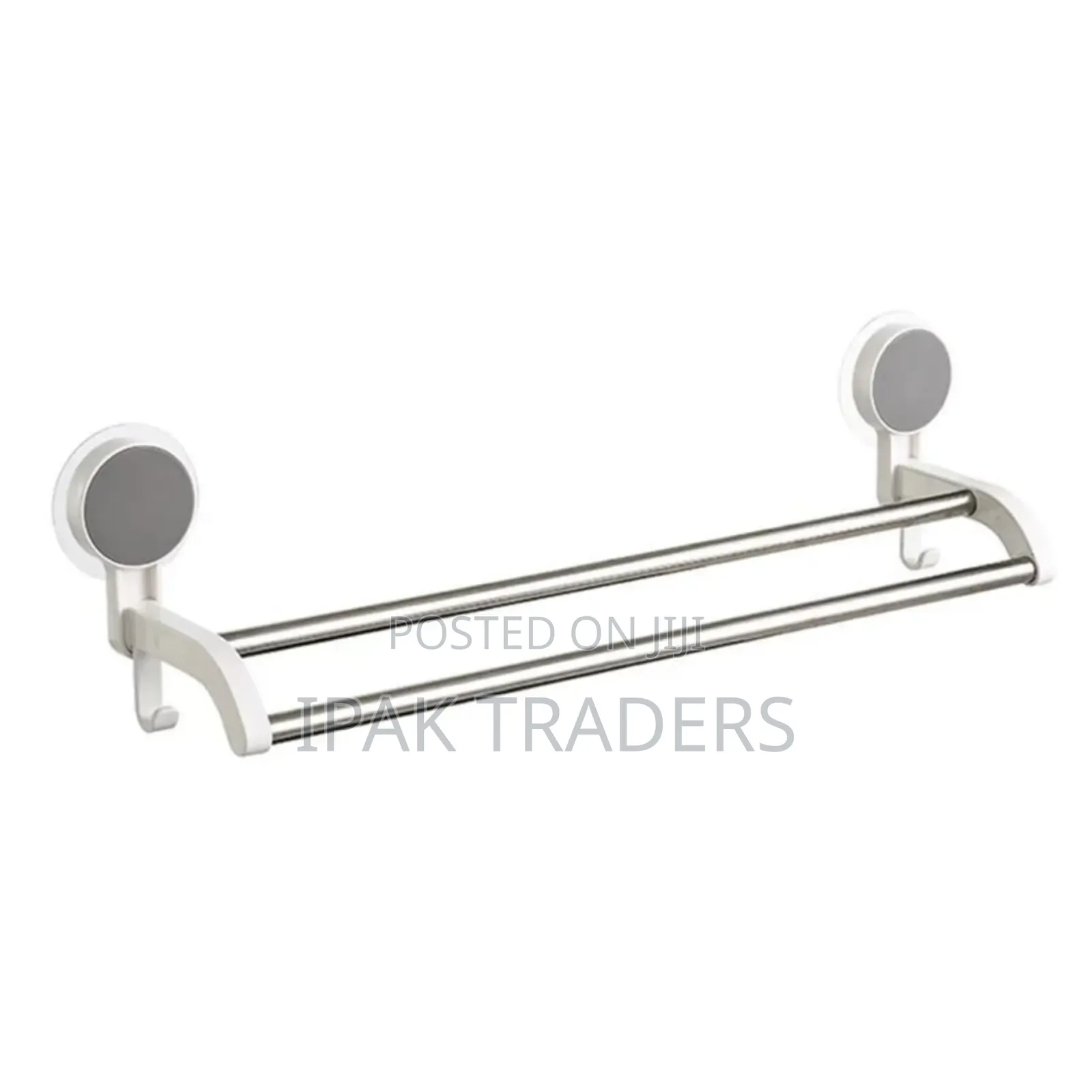 Double Self-Adhesive Towel Rack Dual Stainless Steel Rod