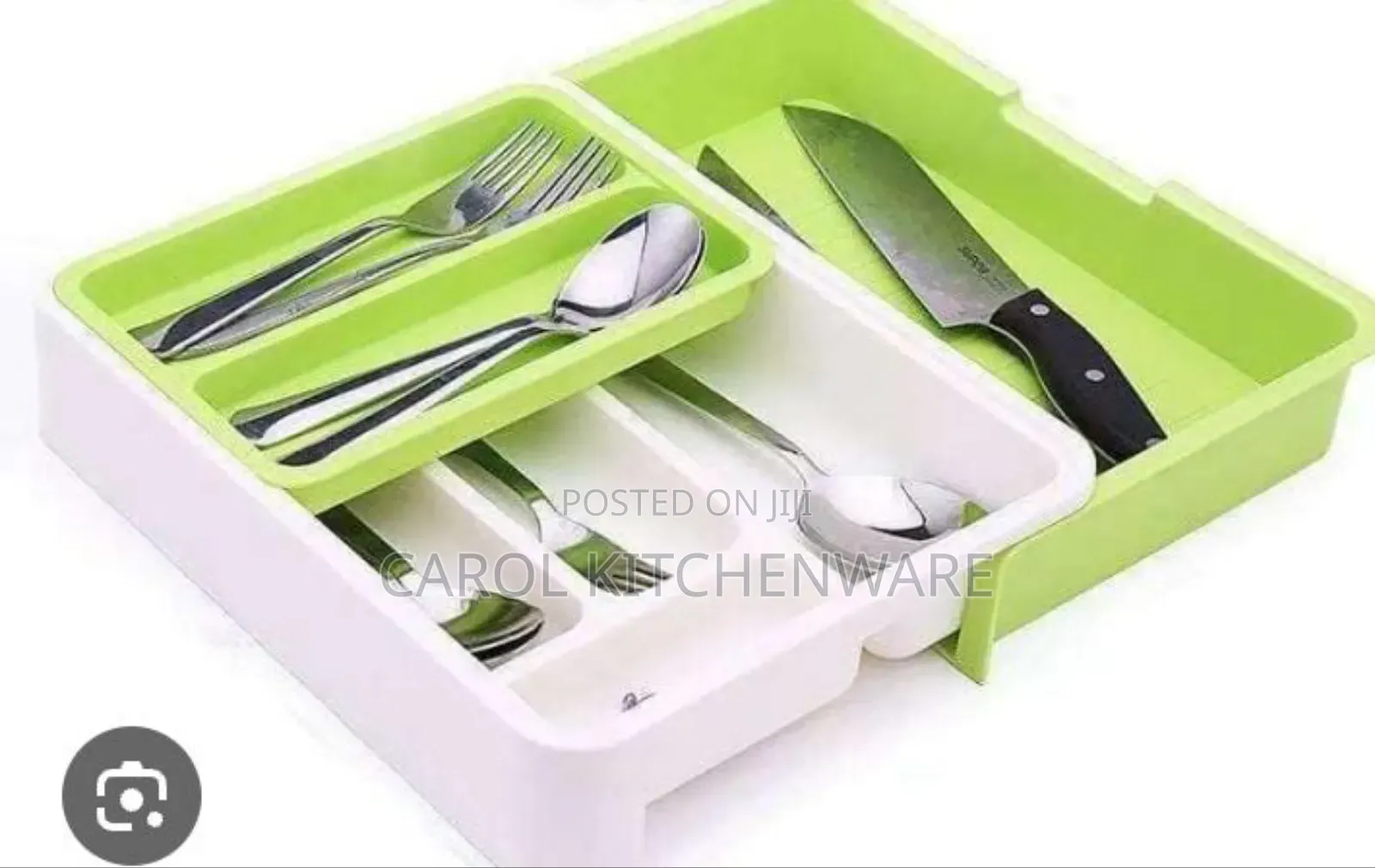 Expandable Plastic Cutlery Organizer