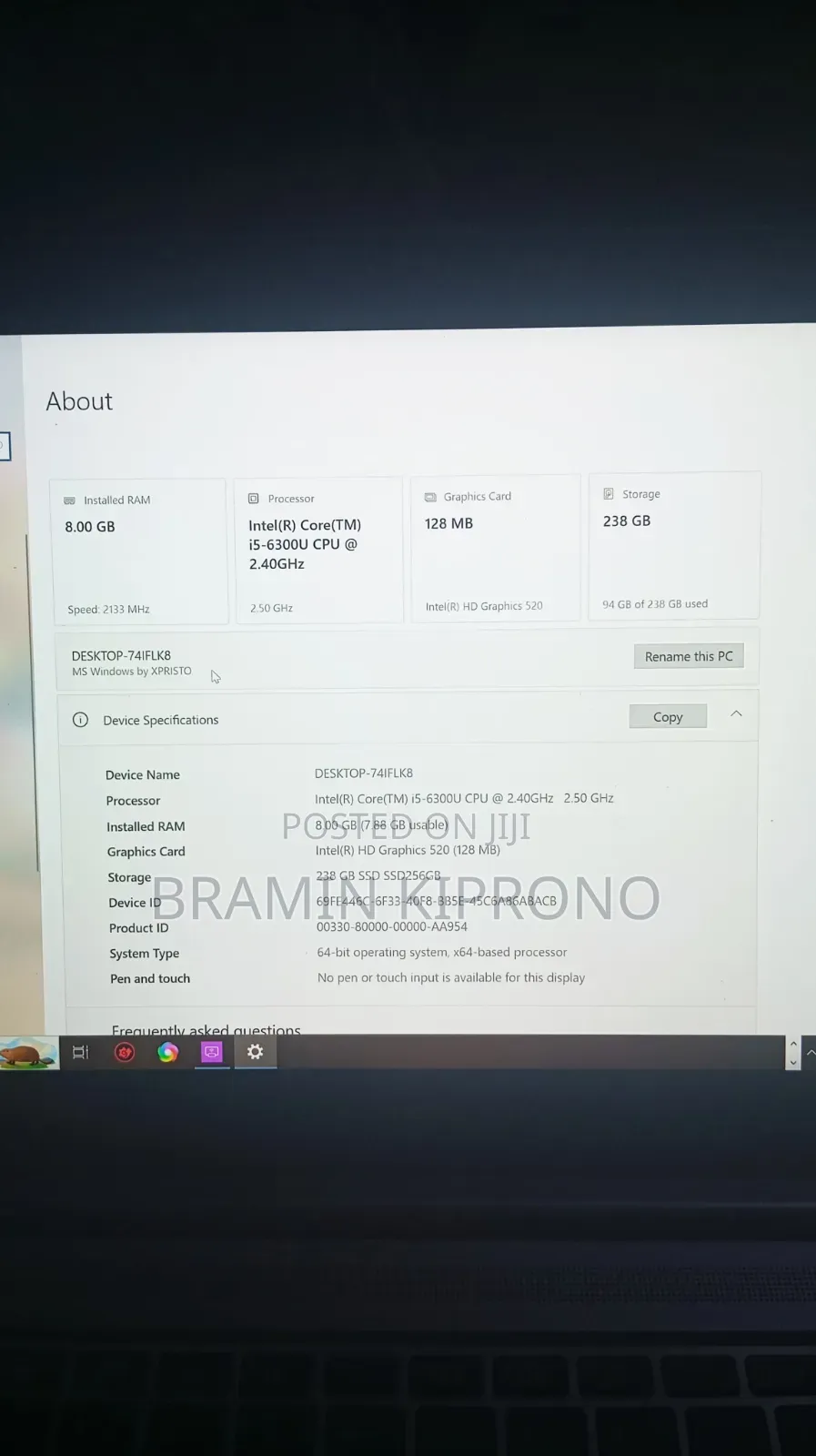 Laptop HP 17-3000 8GB Intel Core i5 SSD 250GB