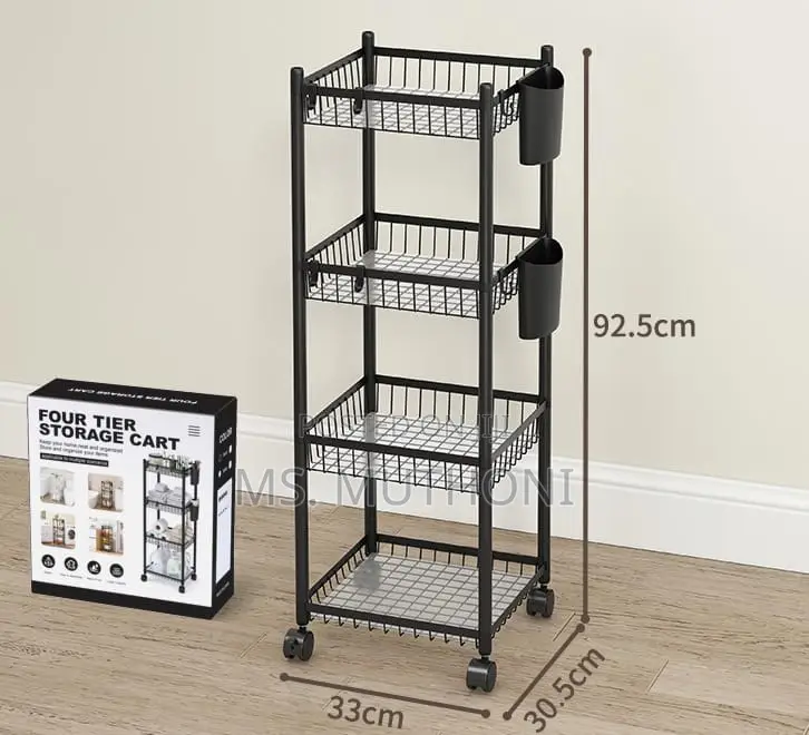 Metallic Stylish Space-Saving 4-Layer Storage