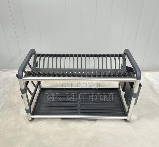 Premium Quality 2tier Aluminium Dish Drainer ( Gold / Silver ) - thumbnail 2