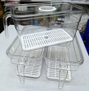 Fridge / Pantry 5l Acrylic Storage Containers With a Draining Board