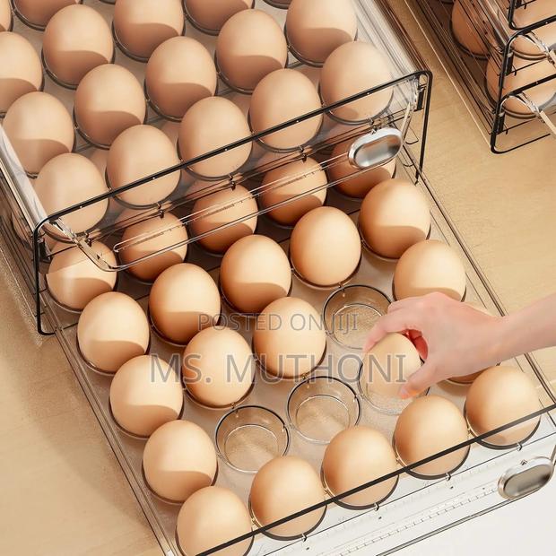 Pull Out 30 Grid Acrylic Egg Storage Tray* - thumbnail 3