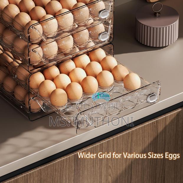 Pull Out 30 Grid Acrylic Egg Storage Tray* - thumbnail 2