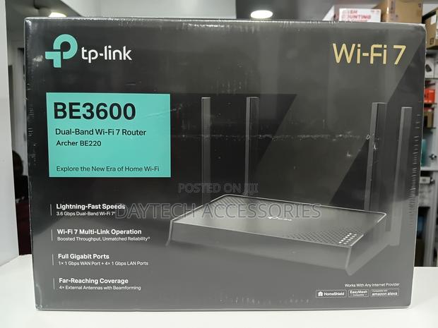Tp-Link Archer Be220 Router Wifi 7 Be3600 - Black - thumbnail 2