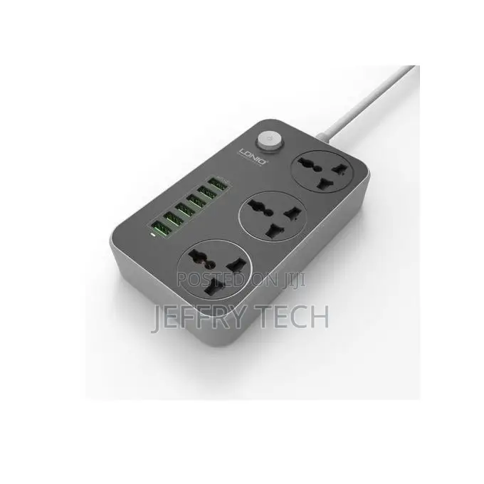 Ac Electrical Socketuk Us Plug 6 Usb Adapter Travel Extension Power S