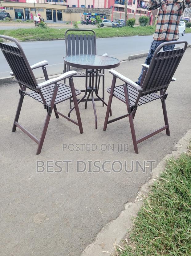 Patio Table and Foldable Chairs