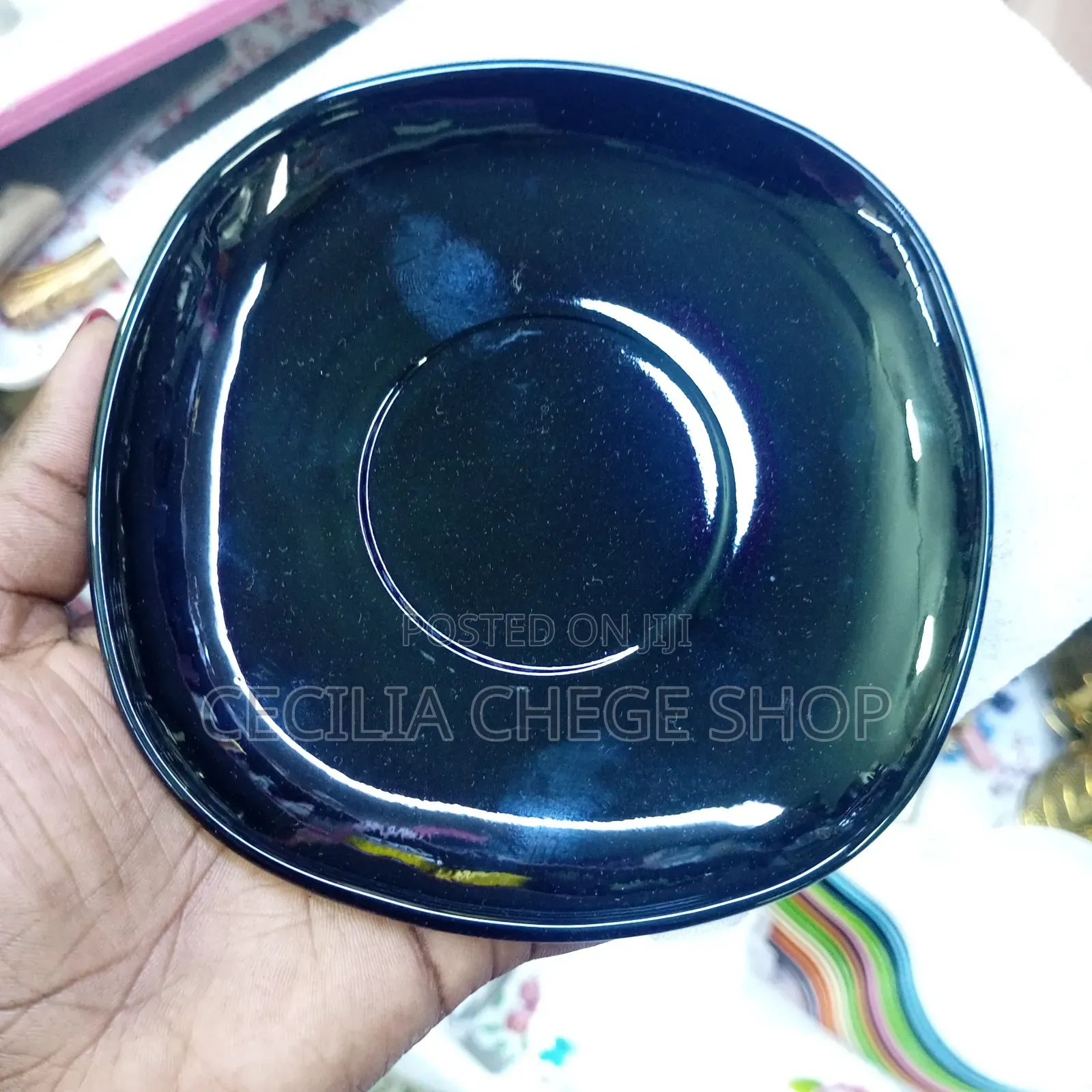 Black Square Saucer