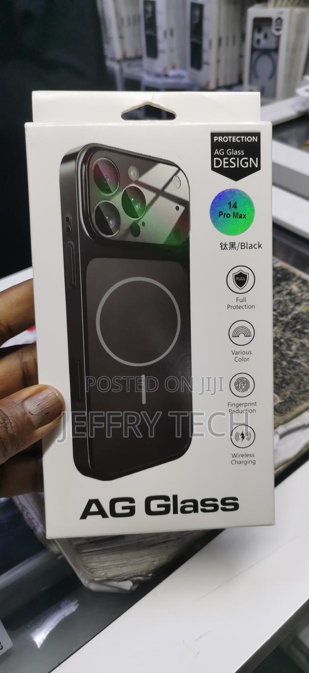 Black Ag Glass Phone Case for the iPhone 14 Pro Max,