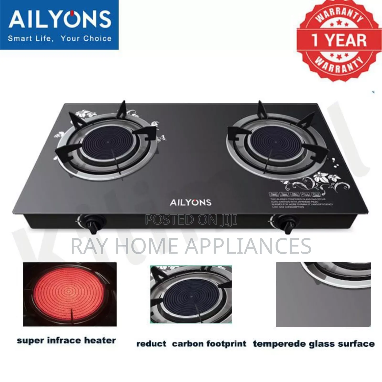 Ailyons Infrared Glass Top Burner