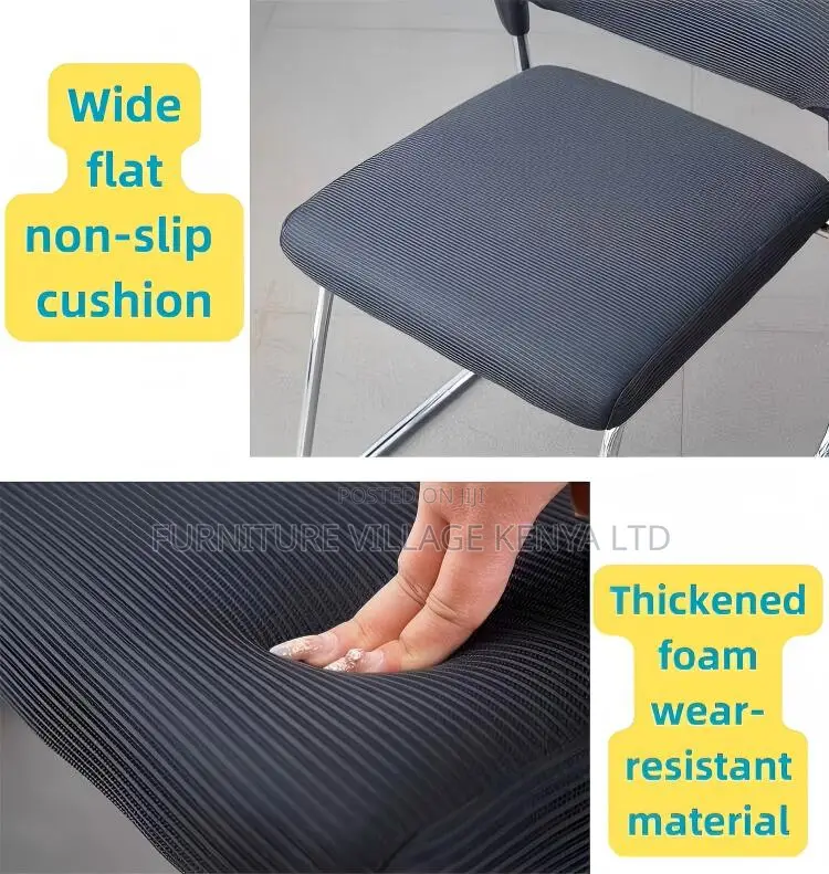 Office Chair; Stackable Fixed Legs Office Waiting Room Conference