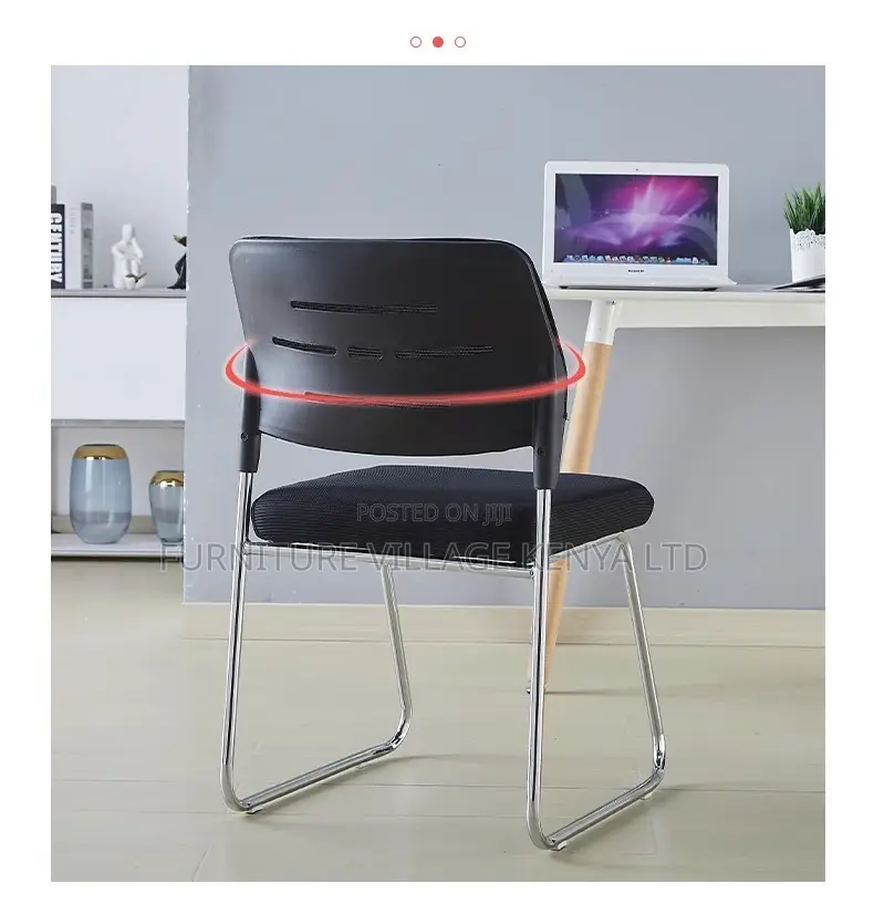 Office Chair; Stackable Fixed Legs Office Waiting Room Conference