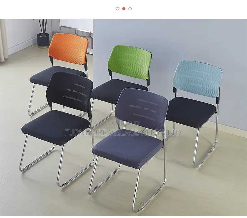 Office Chair; Stackable Fixed Legs Office Waiting Room Conference