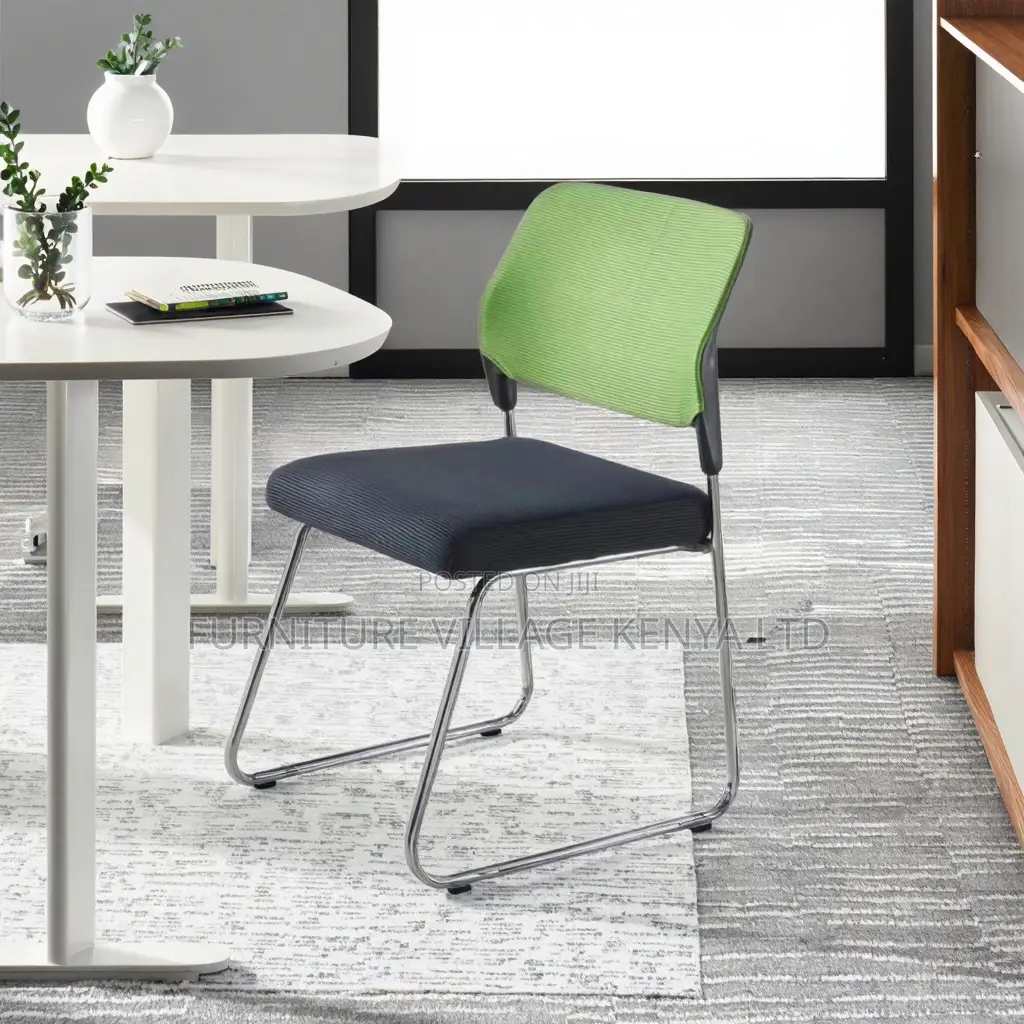 Office Chair; Stackable Fixed Legs Office Waiting Room Conference