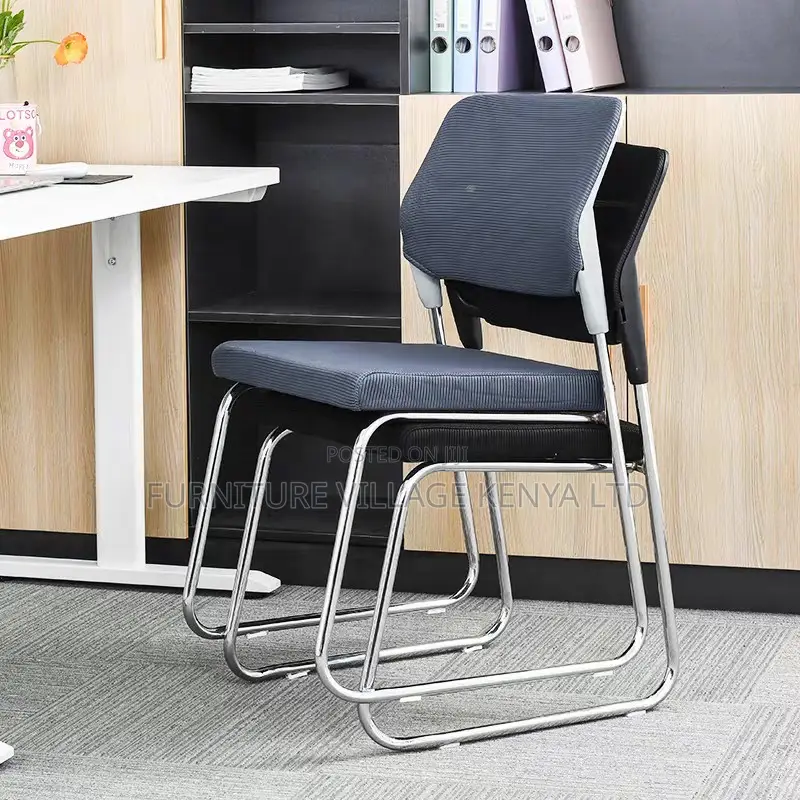 Office Chair; Stackable Fixed Legs Office Waiting Room Conference