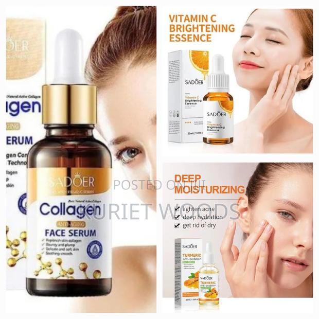Serum Set Collagen Vitamin C Turmeric Anti Aging Glow Spot Removal