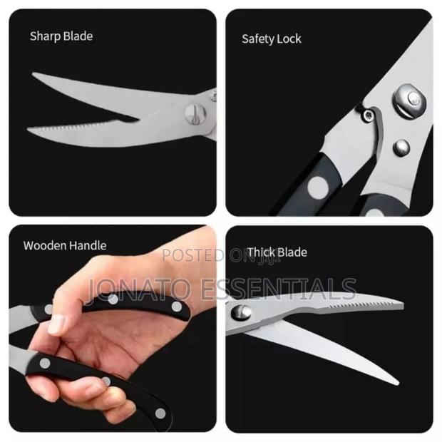 Heavy Duty Stainless Steel Kitchen Poultry Bone Scissors Shears - thumbnail 6