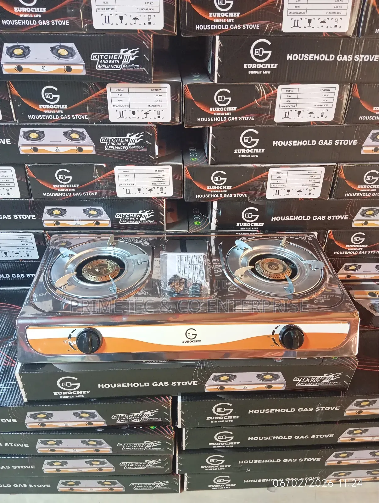 Eurochef 2 Burner Stainless Steel Cooker Burner