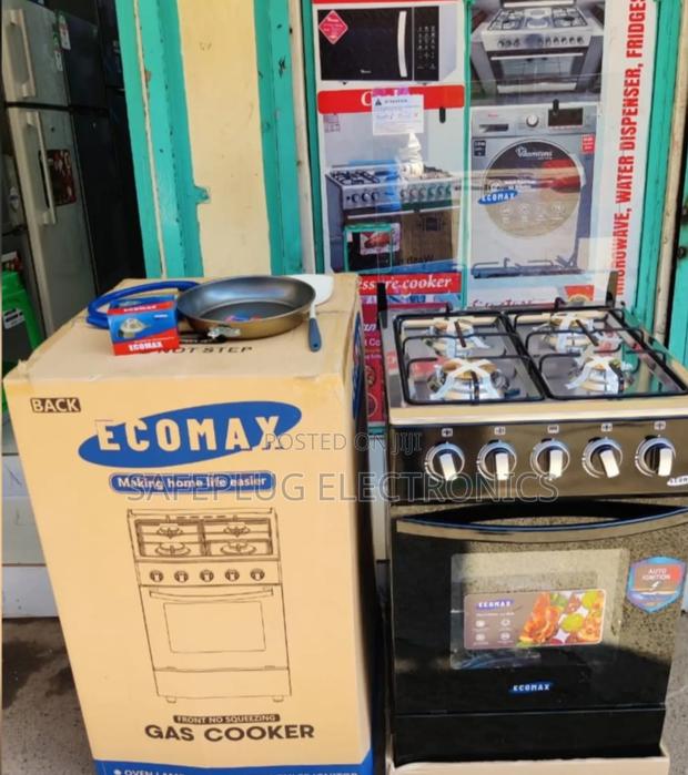 Ecomax 50×55 4 Gas + Electric Oven Cooker at 14,000 – Comes With Free