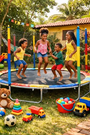 Turn Your Backyard Into a Playground – 8ft Kids Trampoline