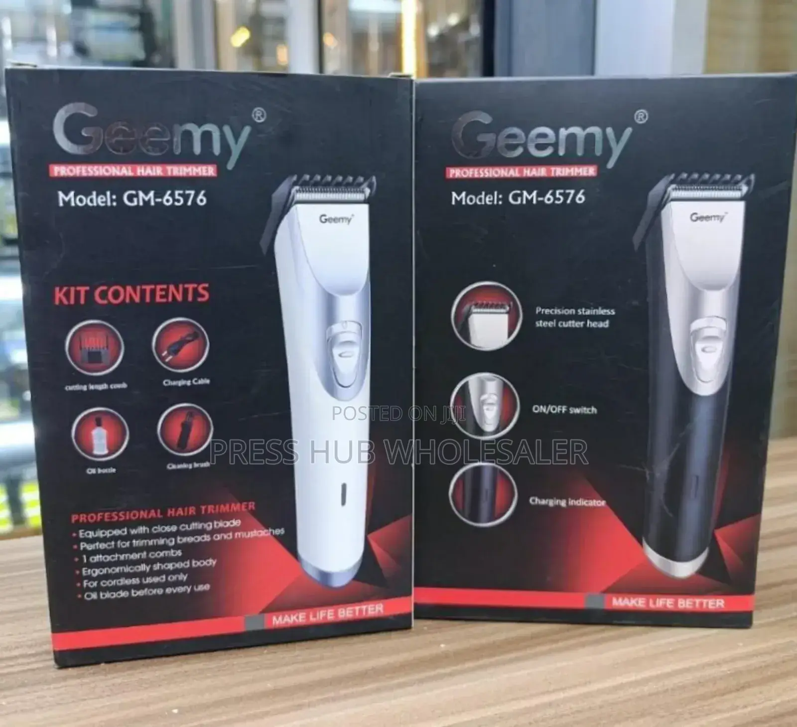 Geemy Gm-6576 Professional Rechargeable Hair Trimmer.