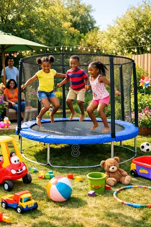 Tested Safe 8ft Trampoline for Kids – Strong Frame Design