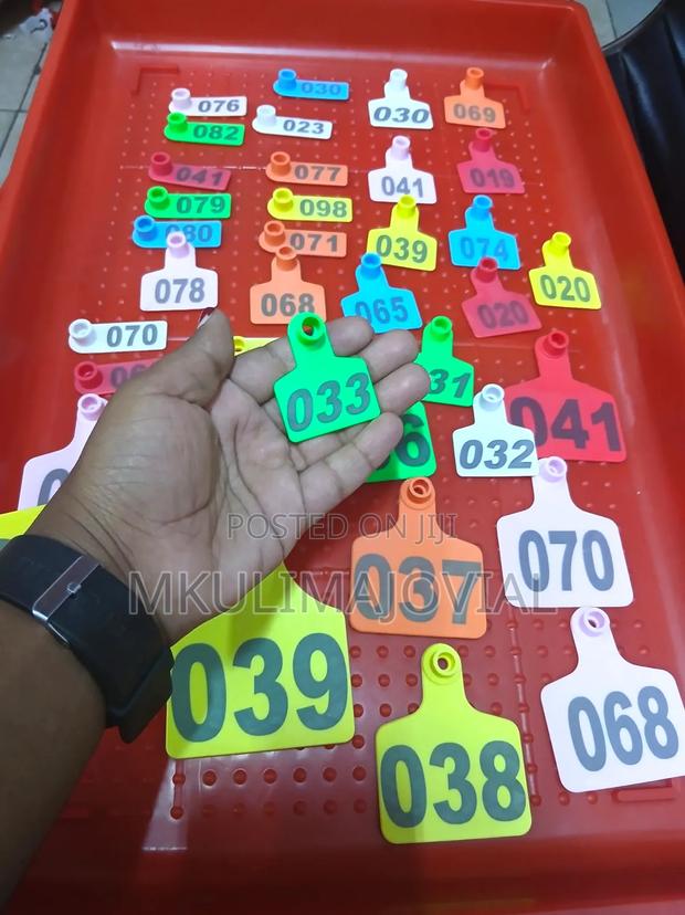 Mj Numbered Ear Tags for Goats/Sheep and Cows- Clear Id Tags