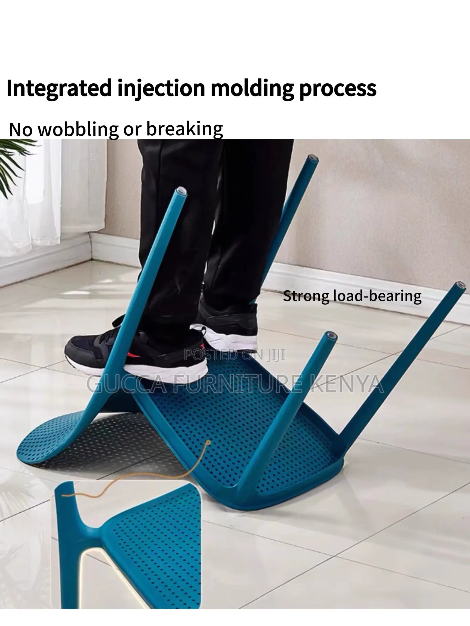Armless Ergonomic Plastic Office Chair