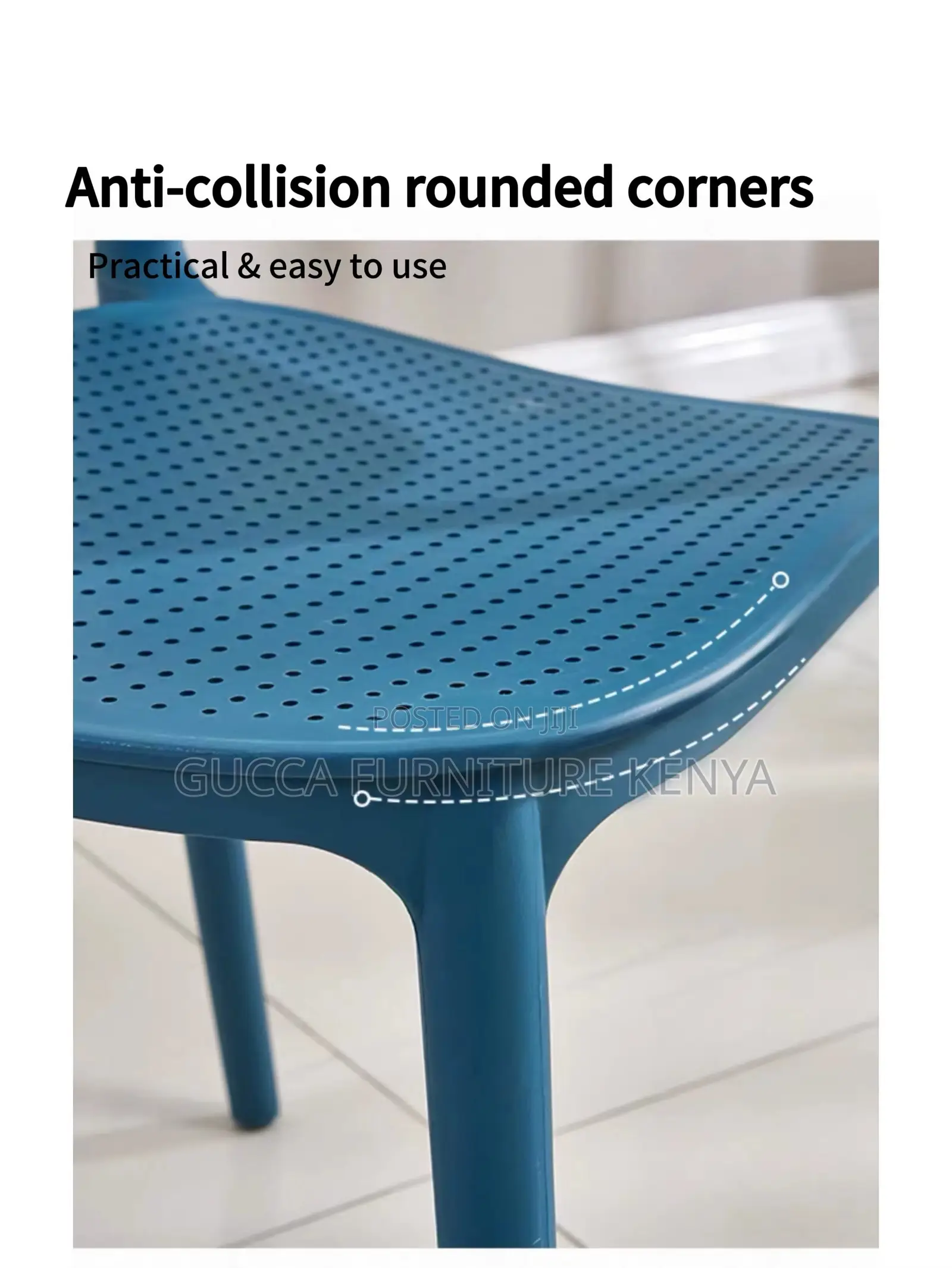 Armless Ergonomic Plastic Office Chair