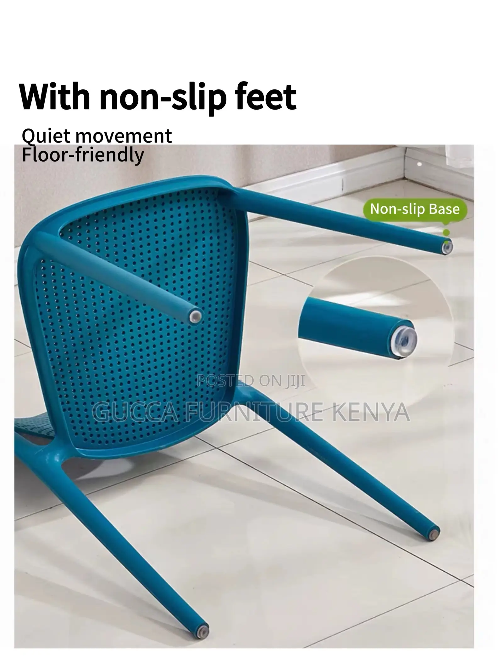 Armless Ergonomic Plastic Office Chair