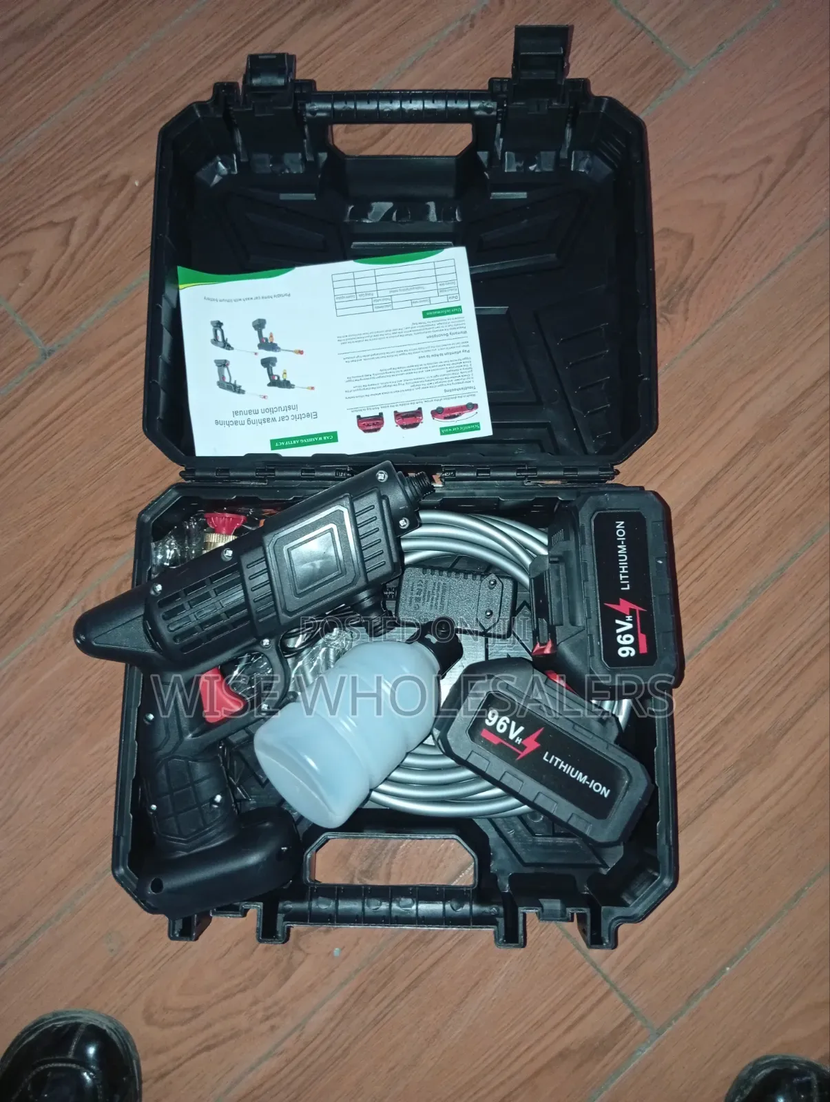 Portable High Power Cordless Electric Car Wash Gun/ Spray Washer Gun
