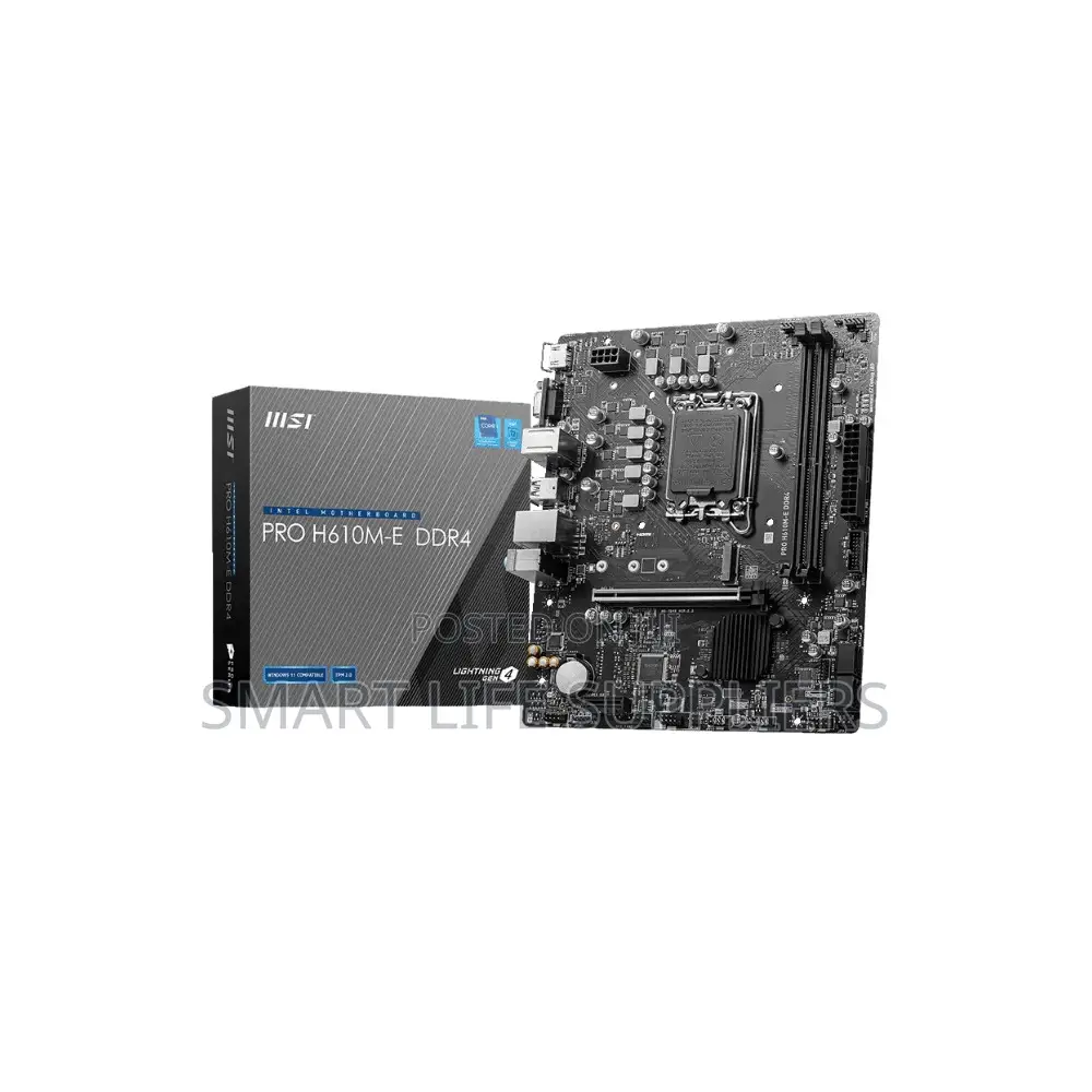 Msi Pro H610m-E Ddr4 Motherboard for Intel 12th 13th 14th Gen Processo