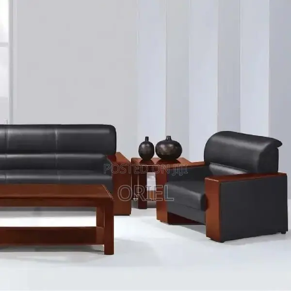 Office Sofa : Office High-Density Cushioned 5-Seater Executive Sofaset