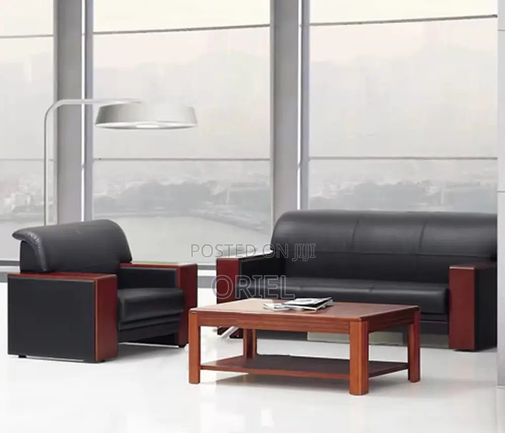 Office Sofa : Office High-Density Cushioned 5-Seater Executive Sofaset