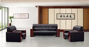 Office Sofa : Office High-Density Cushioned 5-Seater Executive Sofaset
