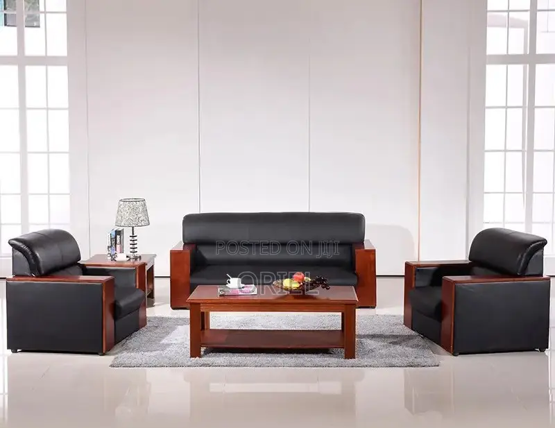 Office Sofa : Office High-Density Cushioned 5-Seater Executive Sofaset