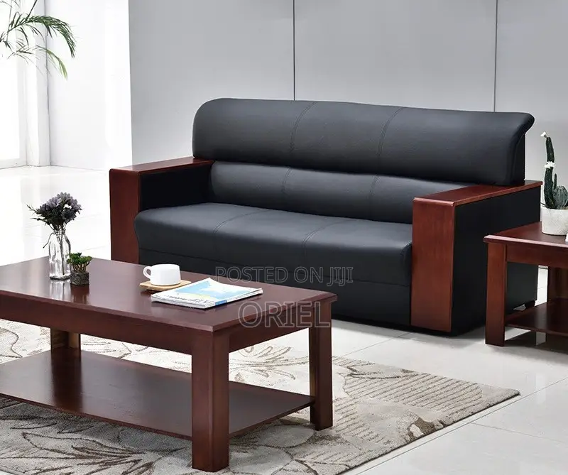 Office Sofa : Office High-Density Cushioned 5-Seater Executive Sofaset