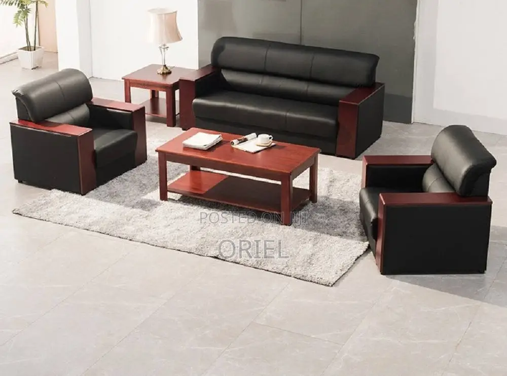 Office Sofa : Office High-Density Cushioned 5-Seater Executive Sofaset