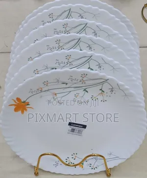 Luminarc Ziva Peach Plates Set – 6 Elegant Dinner Plates