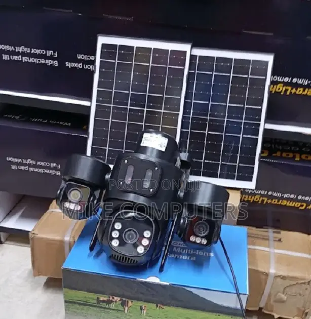 Triple Lens 4g Solar PTZ Camera PTZ Control Hieasy