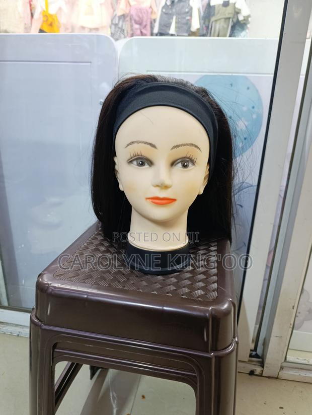 Semi Human Hair Band Wig - thumbnail 2