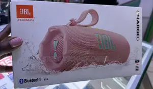 Pink JBL Charge 6 Bluetooth Speaker.