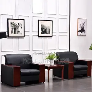 Office Sofa; Five Seaters Executive Heavy Leather Sculpted Sofa Set
