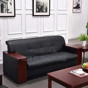 Office Sofa; Five Seaters Executive Heavy Leather Sculpted Sofa Set