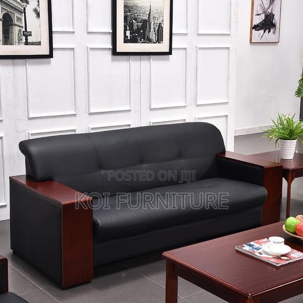 Office Sofa; Five Seaters Executive Heavy Leather Sculpted Sofa Set - thumbnail 5